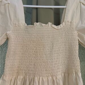 Elegant Cream Midi Dress